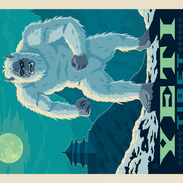 Mythical Creatures: Yeti, Vintage Poster 100 Jigsaw Puzzle 3D Modell