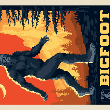 Legends Of The National Parks: Yosemite's Bigfoot, Vintage Poster 1000 Jigsaw Puzzle 3D Modell