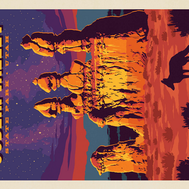 Goblin Valley State Park, Utah, Vintage Poster 500 Jigsaw Puzzle 3D Modell