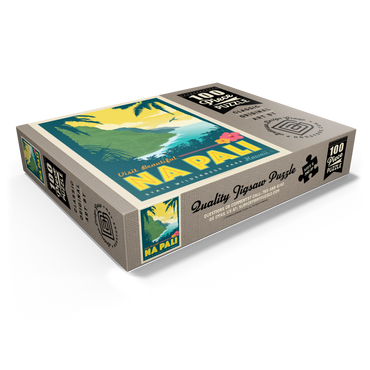 Hawaii: Na Pali State Wilderness Park, Vintage Poster 100 Jigsaw Puzzle box view1