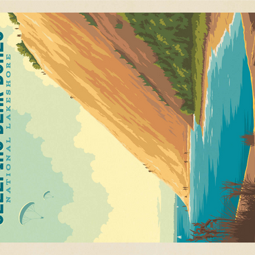 Sleeping Bear Dunes National Lakeshore, Vintage Poster 1000 Jigsaw Puzzle 3D Modell