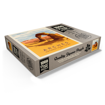 Arches National Park: Delicate Arch, Vintage Poster 1000 Jigsaw Puzzle box view1