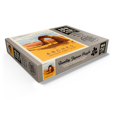 Arches National Park: Delicate Arch, Vintage Poster 100 Jigsaw Puzzle box view1