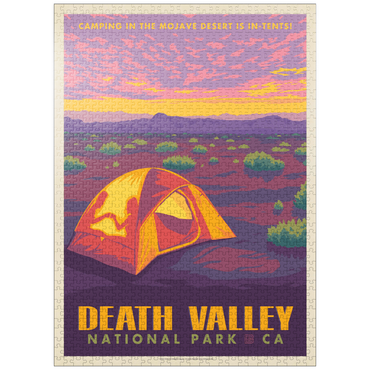 puzzleplate Death Valley National Park: Camping, Vintage Poster 1000 Jigsaw Puzzle
