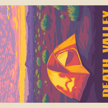 Death Valley National Park: Camping, Vintage Poster 1000 Jigsaw Puzzle 3D Modell