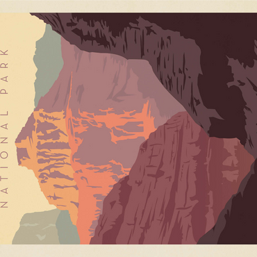 Grand Canyon National Park: Kayak, Vintage Poster 1000 Jigsaw Puzzle 3D Modell