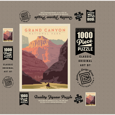 Grand Canyon National Park: Kayak, Vintage Poster 1000 Jigsaw Puzzle box 3D Modell