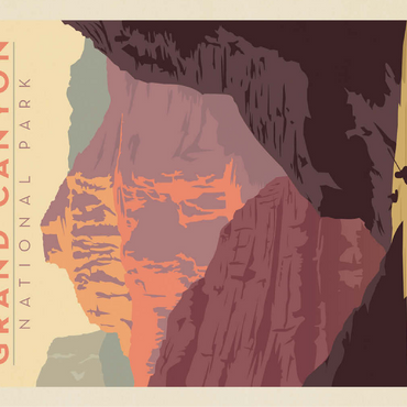 Grand Canyon National Park: Kayak, Vintage Poster 100 Jigsaw Puzzle 3D Modell