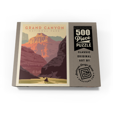 Grand Canyon National Park: Kayak, Vintage Poster 500 Jigsaw Puzzle box view3