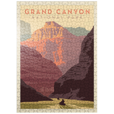 puzzleplate Grand Canyon National Park: Kayak, Vintage Poster 500 Jigsaw Puzzle