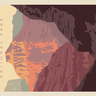 Grand Canyon National Park: Kayak, Vintage Poster 500 Jigsaw Puzzle 3D Modell