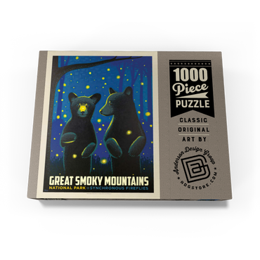 Great Smoky Mountains National Park: Firefly Cubs, Vintage Poster 1000 Jigsaw Puzzle box view3