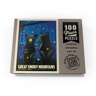 Great Smoky Mountains National Park: Firefly Cubs, Vintage Poster 100 Jigsaw Puzzle box view3