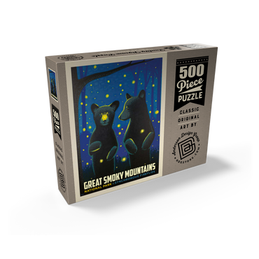Great Smoky Mountains National Park: Firefly Cubs, Vintage Poster 500 Jigsaw Puzzle box view2