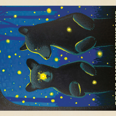 Great Smoky Mountains National Park: Firefly Cubs, Vintage Poster 500 Jigsaw Puzzle 3D Modell