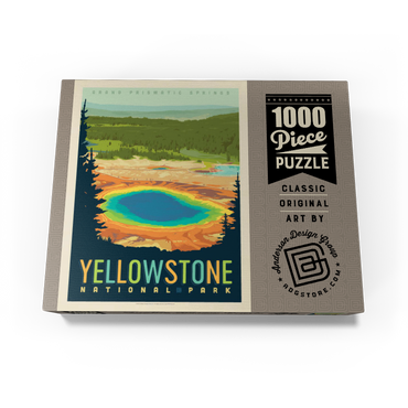 Yellowstone National Park: Grand Prismatic Springs, Vintage Poster 1000 Jigsaw Puzzle box view3