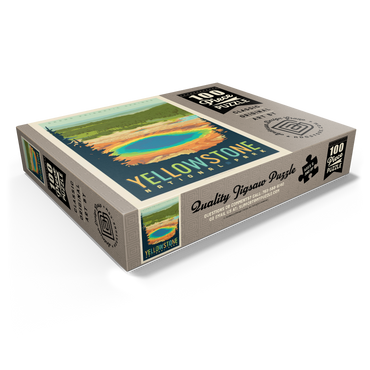 Yellowstone National Park: Grand Prismatic Springs, Vintage Poster 100 Jigsaw Puzzle box view1