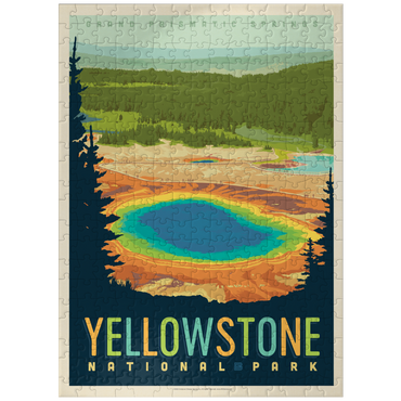 puzzleplate Yellowstone National Park: Grand Prismatic Springs, Vintage Poster 300 Jigsaw Puzzle