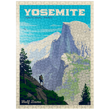 puzzleplate Yosemite National Park: Half Dome Vista, Vintage Poster 500 Jigsaw Puzzle