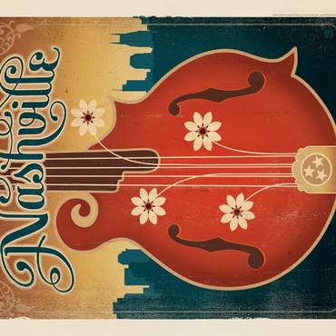 Dreams Come True In Music City, Vintage Poster 100 Jigsaw Puzzle 3D Modell