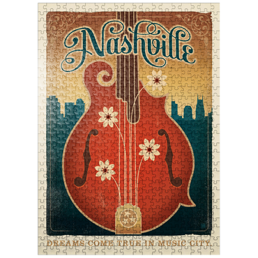 puzzleplate Dreams Come True In Music City, Vintage Poster 500 Jigsaw Puzzle