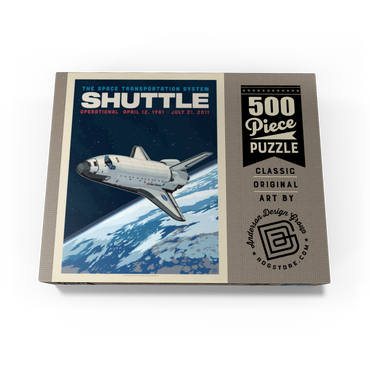NASA 1981: Space Shuttle, Vintage Poster 500 Jigsaw Puzzle box view3