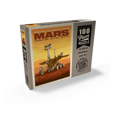 NASA 2003: Mars Opportunity Rover, Vintage Poster 100 Jigsaw Puzzle box view2