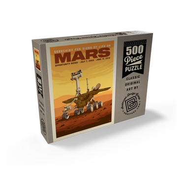 NASA 2003: Mars Opportunity Rover, Vintage Poster 500 Jigsaw Puzzle box view2