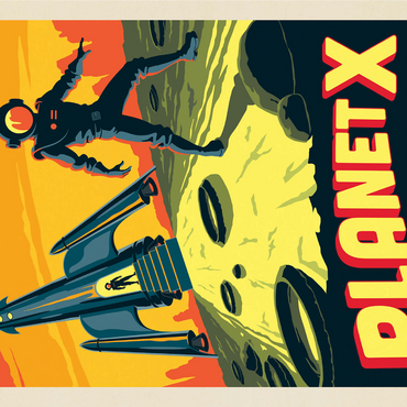 Planet X, Vintage Poster 1000 Jigsaw Puzzle 3D Modell