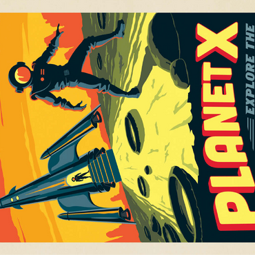 Planet X, Vintage Poster 100 Jigsaw Puzzle 3D Modell