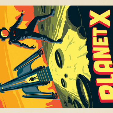 Planet X, Vintage Poster 500 Jigsaw Puzzle 3D Modell