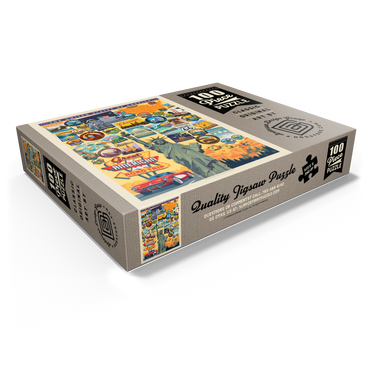 American Travel: USA Collage, Vintage Poster 100 Jigsaw Puzzle box view1
