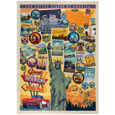 puzzleplate American Travel: USA Collage, Vintage Poster 300 Jigsaw Puzzle