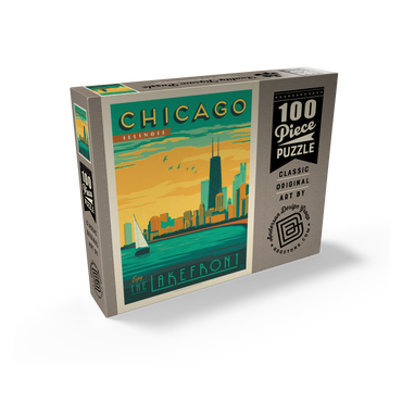 Chicago: Lakefront, Vintage Poster 100 Jigsaw Puzzle box view2
