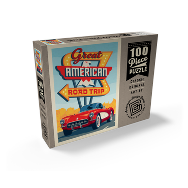 Great American Road Trip, Vintage Poster 100 Jigsaw Puzzle box view2