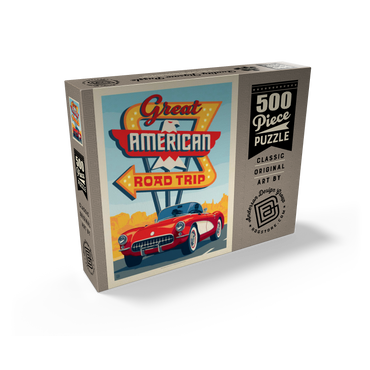 Great American Road Trip, Vintage Poster 500 Jigsaw Puzzle box view2