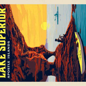 Great Lakes: Lake Superior, Vintage Poster 100 Jigsaw Puzzle 3D Modell