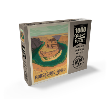 Horseshoe Bend, Arizona, Vintage Poster 1000 Jigsaw Puzzle box view2