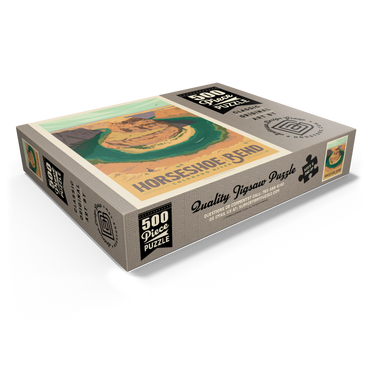 Horseshoe Bend, Arizona, Vintage Poster 500 Jigsaw Puzzle box view1