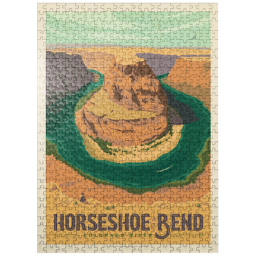 puzzleplate Horseshoe Bend, Arizona, Vintage Poster 500 Jigsaw Puzzle