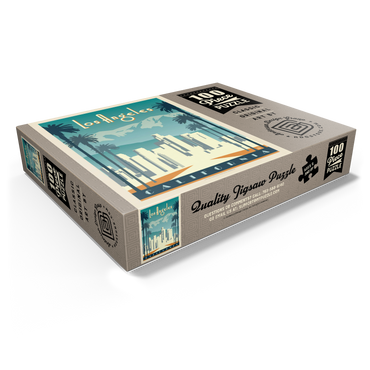 Los Angeles skyline, Vintage Poster 100 Jigsaw Puzzle box view1