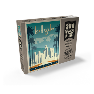Los Angeles skyline, Vintage Poster 300 Jigsaw Puzzle box view2