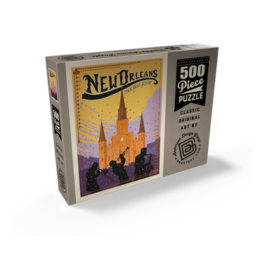 New Orleans: The Big Easy, Vintage Poster 500 Jigsaw Puzzle box view2