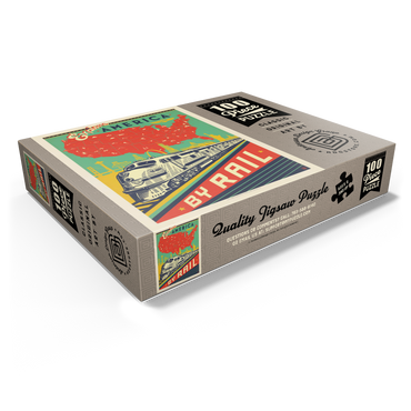 Explore America By Rail, Vintage Poster 100 Jigsaw Puzzle box view1