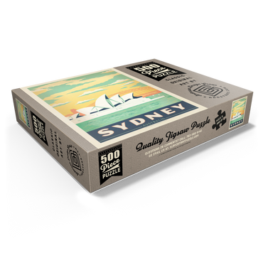 Australia: Sydney Harbor, Vintage Poster 500 Jigsaw Puzzle box view1