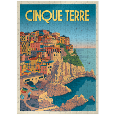 puzzleplate Italy: Cinque Terre, Vintage Poster 300 Jigsaw Puzzle