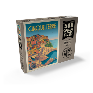 Italy: Cinque Terre, Vintage Poster 500 Jigsaw Puzzle box view2