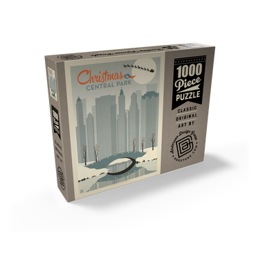 Christmas in Central Park, Vintage Poster 1000 Jigsaw Puzzle box view2