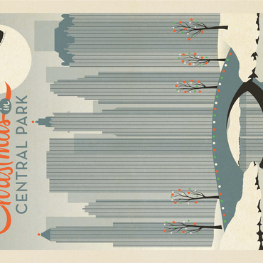 Christmas in Central Park, Vintage Poster 1000 Jigsaw Puzzle 3D Modell