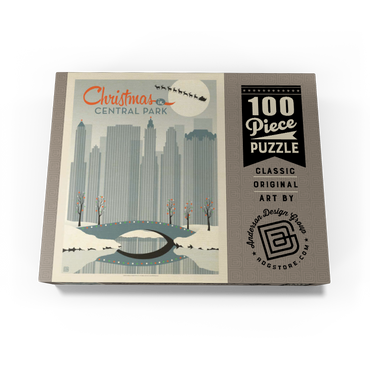 Christmas in Central Park, Vintage Poster 100 Jigsaw Puzzle box view3